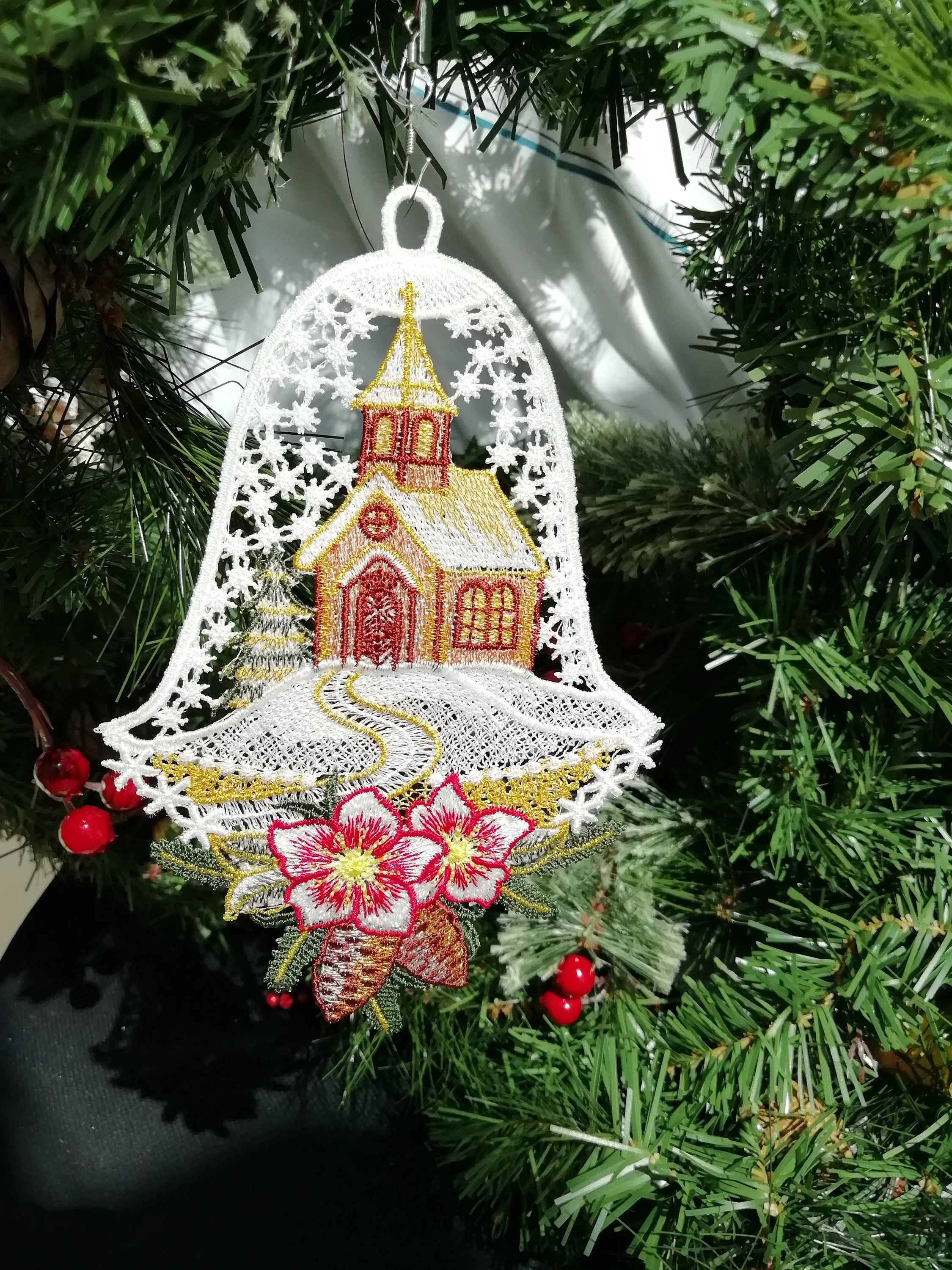 Christmas Bell, Church Bell, Free standing lace, Church decoration, Christmas decoration, Home decoration, Care Home decoration, Nursery - Image 10