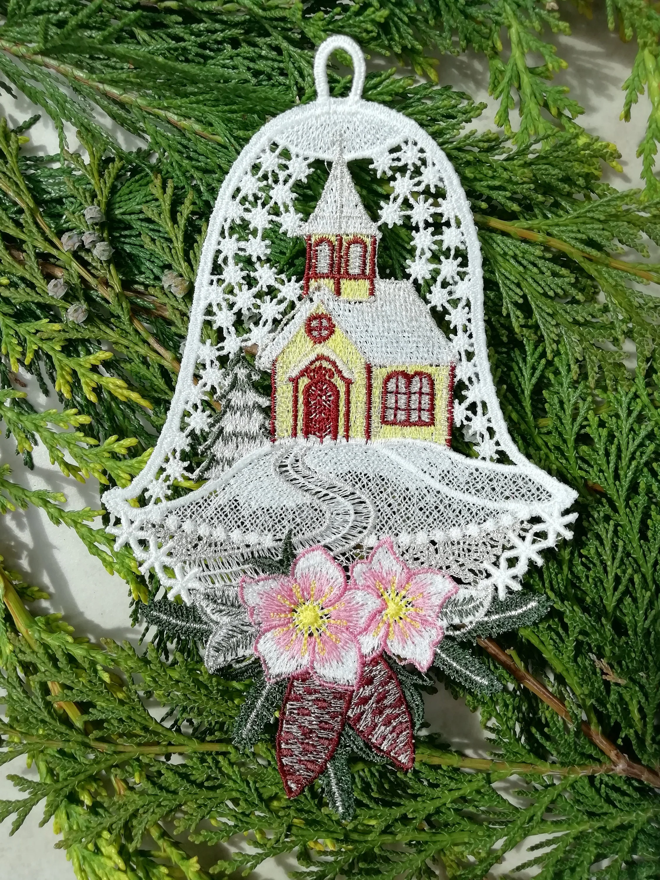 Christmas Bell, Church Bell, Free standing lace, Church decoration, Christmas decoration, Home decoration, Care Home decoration, Nursery - Image 3