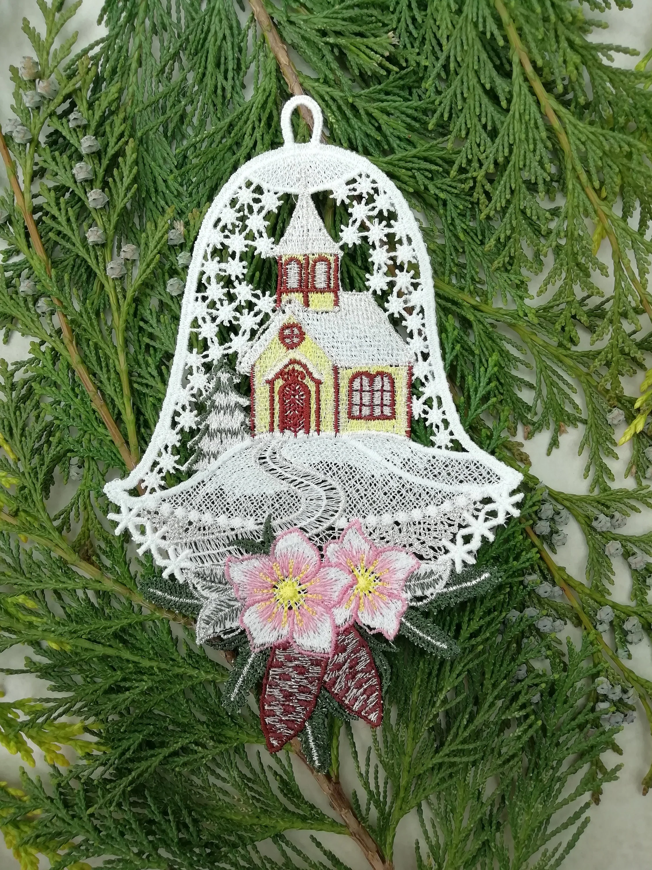 Christmas Bell, Church Bell, Free standing lace, Church decoration, Christmas decoration, Home decoration, Care Home decoration, Nursery - Image 7