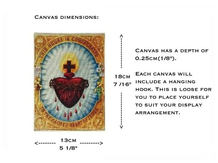 Home Altar Canvas, Sacred Heart, Home Altar Image, Devotional Print, Faith Inspiration, Catholic Devotion, Treasured Gift, Jesus Artwork - Image 3