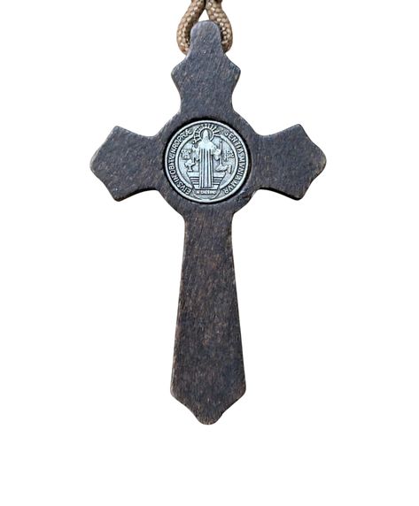 Dark brown Wooden Paracord Rosary, Rugged Rosary, Kids, Handmade, Catholic Baptism, Communion, Confirmation, Cord Rosary, St Benedict Crucifix - Image 4