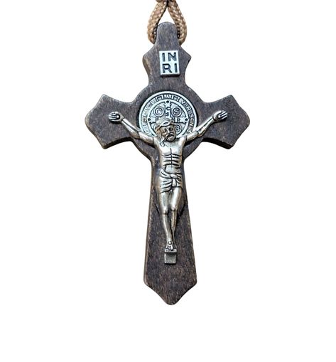 Dark brown Wooden Paracord Rosary, Rugged Rosary, Kids, Handmade, Catholic Baptism, Communion, Confirmation, Cord Rosary, St Benedict Crucifix - Image 9