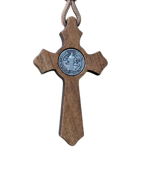Light brown Wooden Paracord Rosary, Rugged Rosary, Kids, Handmade, Catholic Baptism, Communion, Confirmation, Cord Rosary, St Benedict Crucifix - Image 4