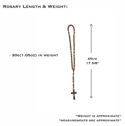 Light brown Wooden Paracord Rosary, Rugged Rosary, Kids, Handmade, Catholic Baptism, Communion, Confirmation, Cord Rosary, St Benedict Crucifix - Image 8