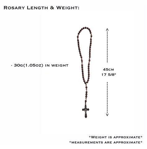 Dark brown Wooden Paracord Rosary, Rugged Rosary, Kids, Handmade, Catholic Baptism, Communion, Confirmation, Cord Rosary, St Benedict Crucifix - Image 6