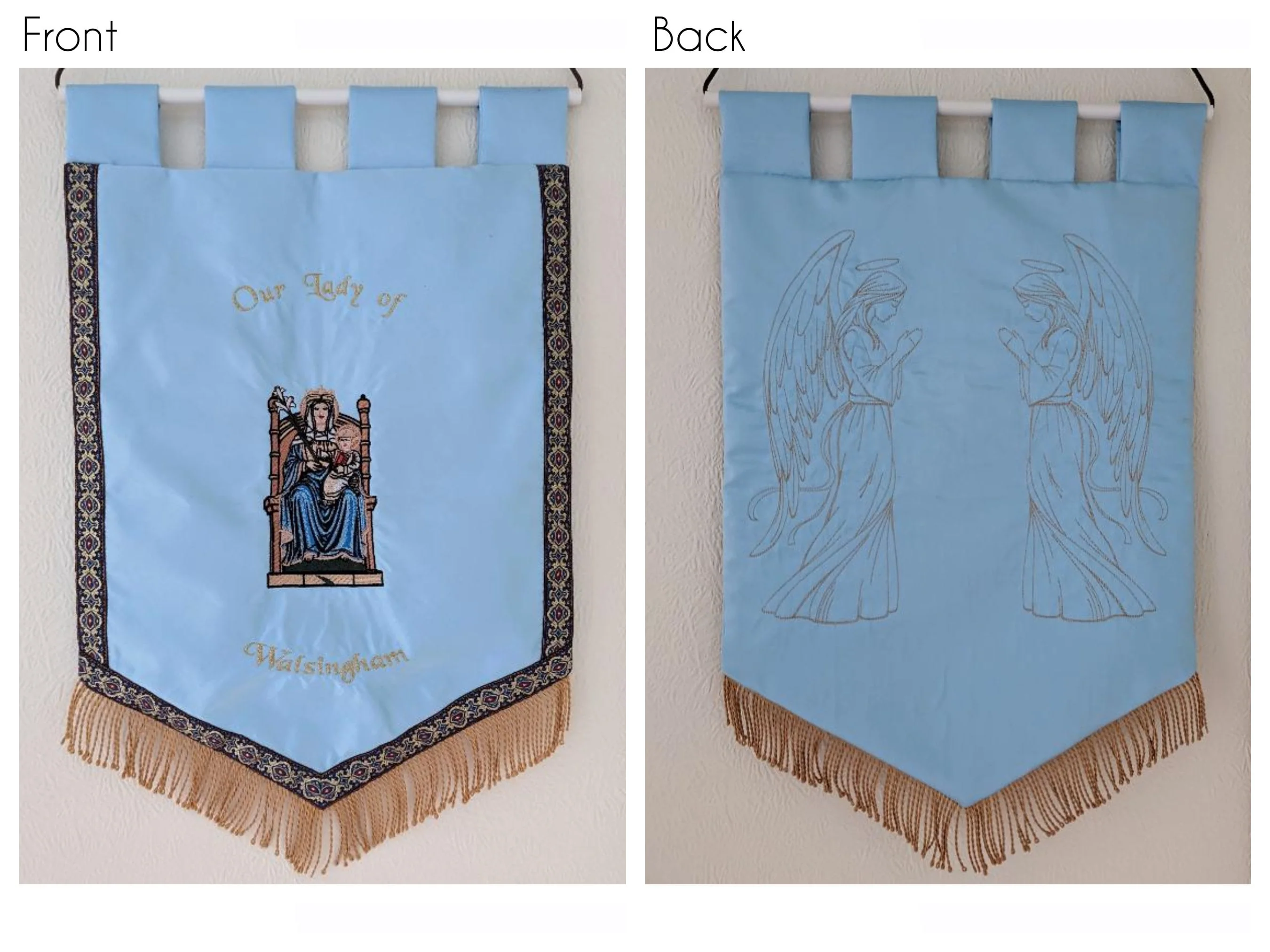 Our Lady of Walsingham Banner, Mini Banner, Catholic Religious Sacramental, Devotional, Pilgrimage, Rosary, Oratory Prayer, Prayer Corner - Image 3