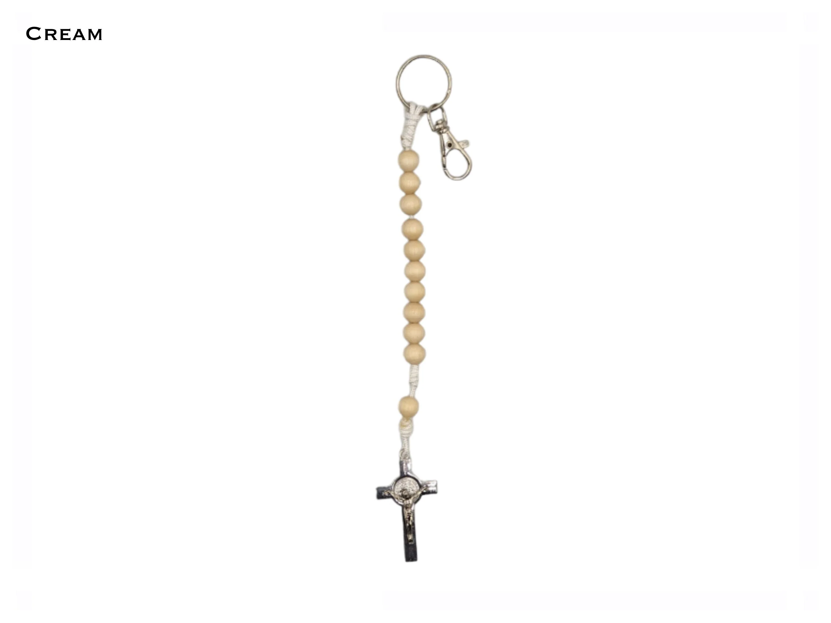 Paracord Rosary keyring, One decade metal & knot Rosary, Strong, Catholic Rosary, Pilgrimages, Knotted Rosary, Unbreakable, Waterproof - Image 5