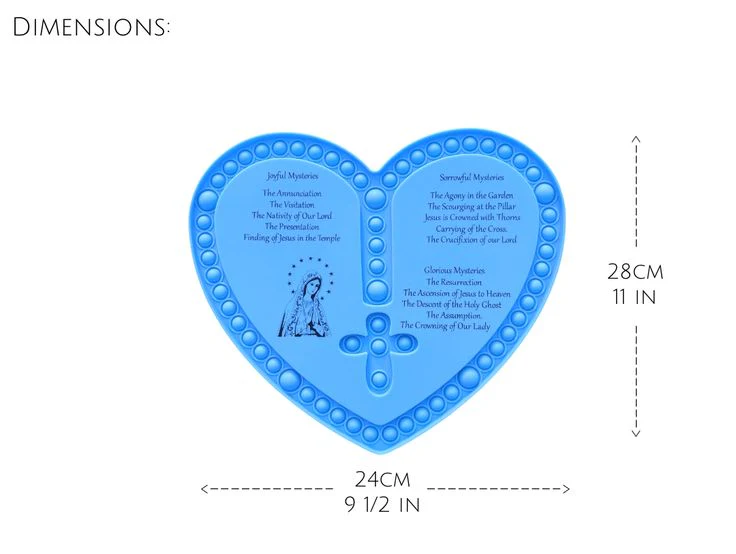 Rosary Popper, Pop-it, Catholic child's gift, Neurodiverse, Present for Baptism, Communion, Confirmation, Interactive prayer aid, Silicone - Image 6