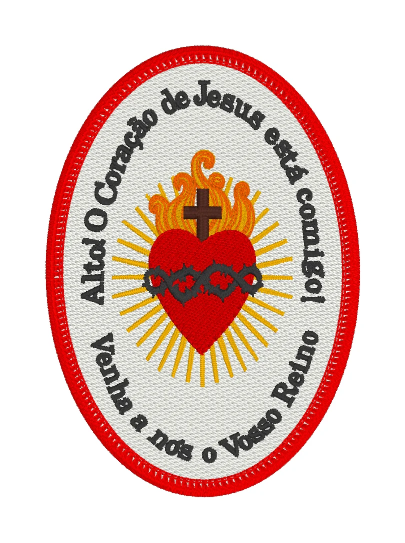 Sacred Heart badge, Detente Bala, iron on badge, sew on patch, embroidered badge, embroider patch, Sacred Heart of Jesus, Soldier protection - Image 7