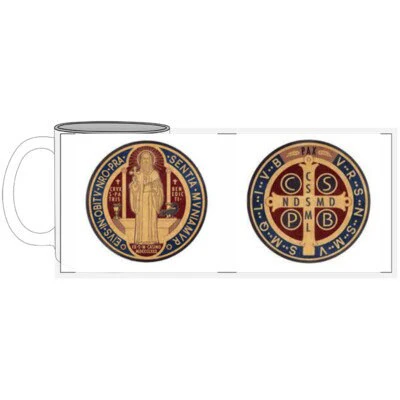 Saint Benedict, Colour, St. Benedict medal, Catholic Mug, Catholic gift, Stocking stuffer, Baptism, Holy Communion, Confirmation, Present - Image 6