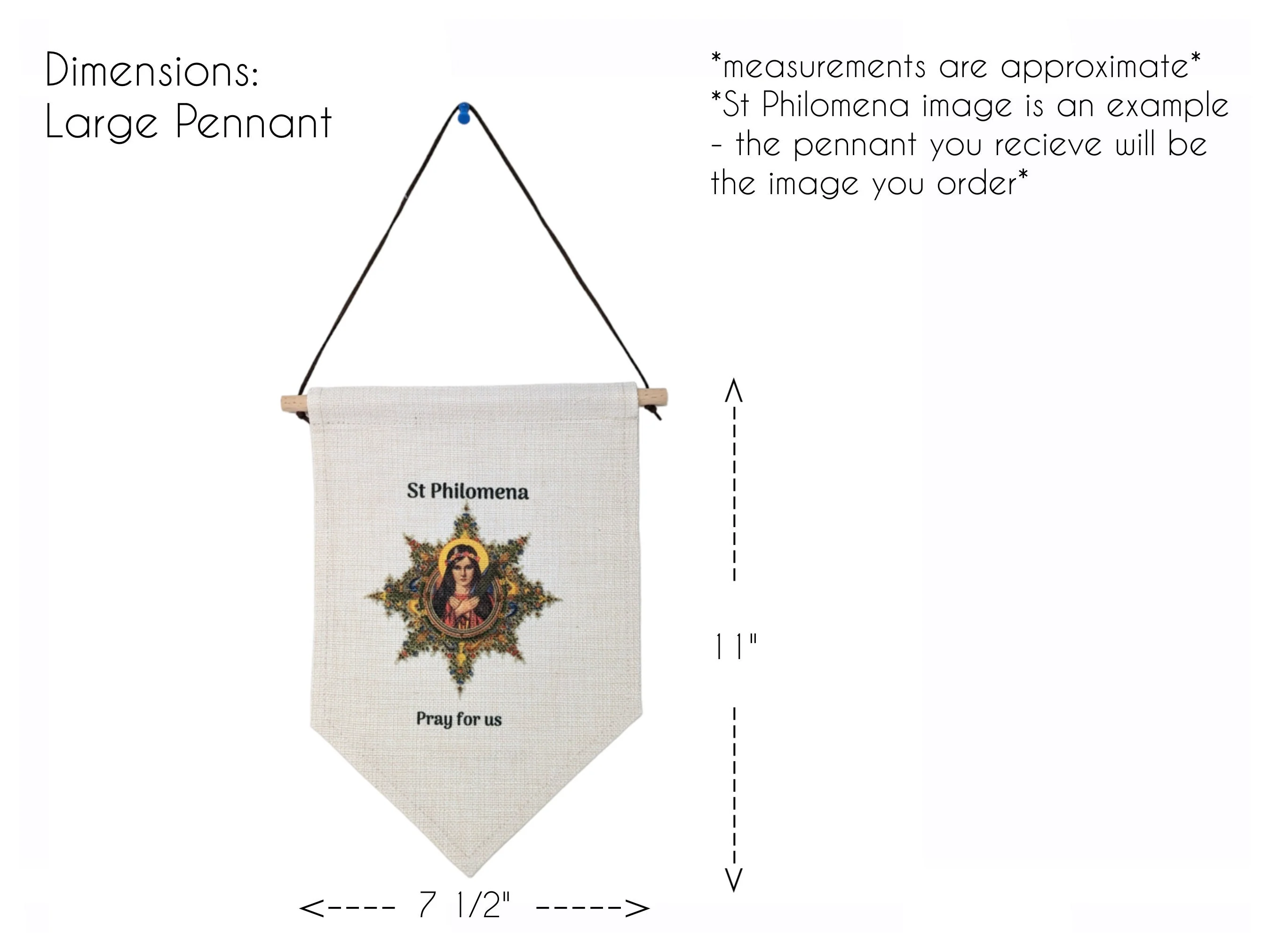 St Joseph Pennant, Mini Banner, Catholic Religious Sacramental, Devotional, Pilgrimage, Rosary, Oratory Prayer, Prayer Corner, Father's day - Image 3