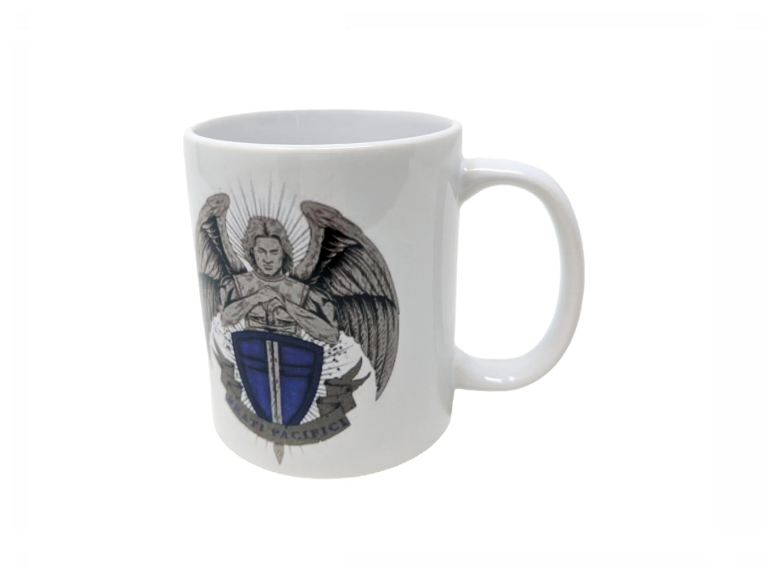 St Michael badge mug, Catholic Mug, Catholic gift, Stocking stuffer, Baptism, Holy Communion, Confirmation, Present - Image 3