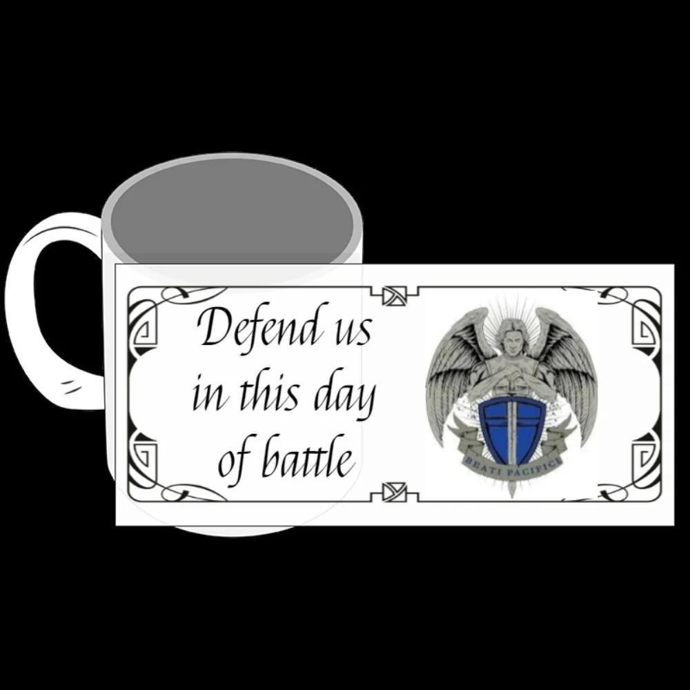 St Michael, Defend us in this day of battle,  Catholic Mug, Catholic gift, Stocking stuffer, Baptism, Holy Communion, Confirmation, Present - Image 6