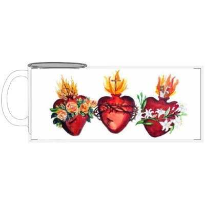 Three Sacred Hearts, Jesus, Mary and Joseph , Catholic Mug, Catholic gift, Stocking stuffer, Baptism, Holy Communion, Confirmation, Present - Image 7